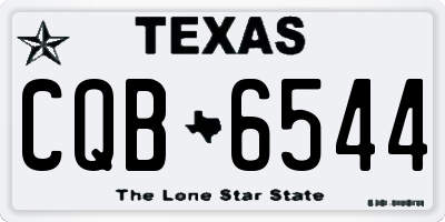 TX license plate CQB6544