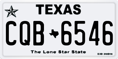 TX license plate CQB6546