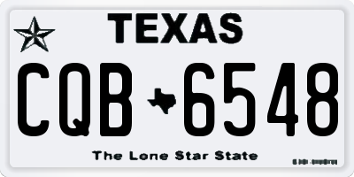 TX license plate CQB6548