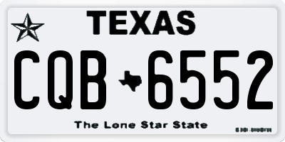 TX license plate CQB6552