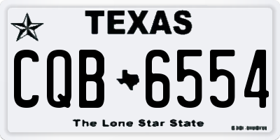 TX license plate CQB6554