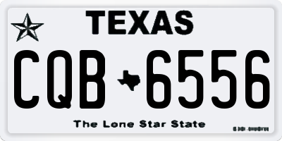 TX license plate CQB6556
