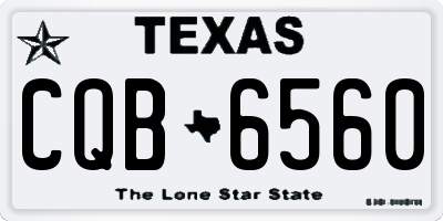 TX license plate CQB6560