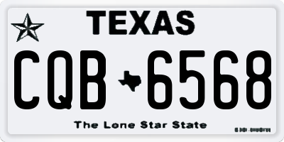 TX license plate CQB6568