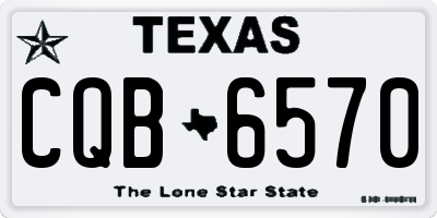 TX license plate CQB6570