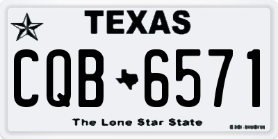 TX license plate CQB6571