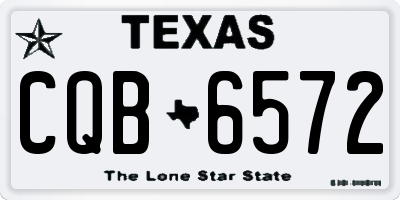 TX license plate CQB6572