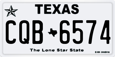 TX license plate CQB6574