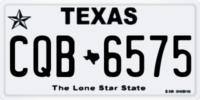 TX license plate CQB6575
