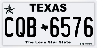 TX license plate CQB6576