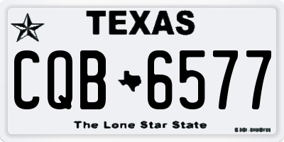 TX license plate CQB6577