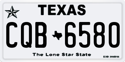 TX license plate CQB6580