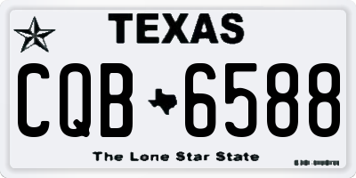 TX license plate CQB6588