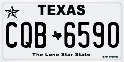 TX license plate CQB6590