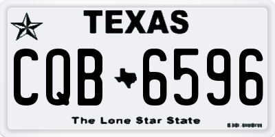 TX license plate CQB6596