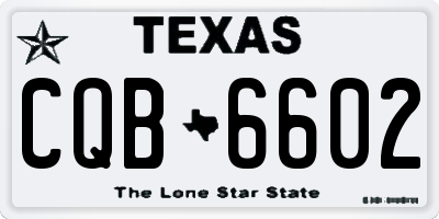 TX license plate CQB6602
