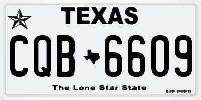 TX license plate CQB6609