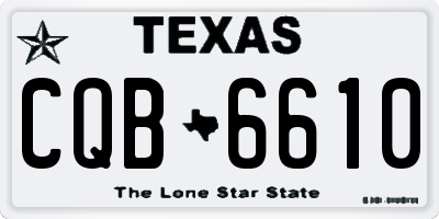 TX license plate CQB6610