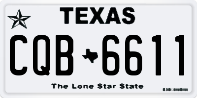TX license plate CQB6611