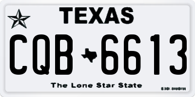 TX license plate CQB6613