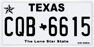 TX license plate CQB6615