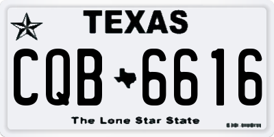 TX license plate CQB6616