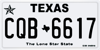 TX license plate CQB6617