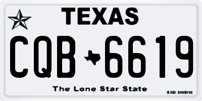 TX license plate CQB6619