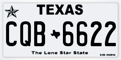 TX license plate CQB6622
