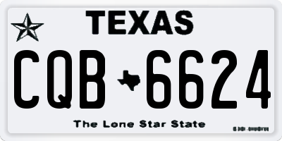 TX license plate CQB6624