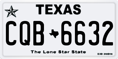 TX license plate CQB6632