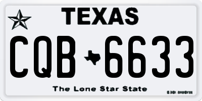 TX license plate CQB6633
