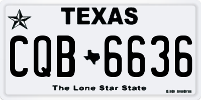 TX license plate CQB6636