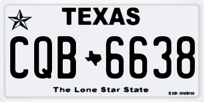 TX license plate CQB6638