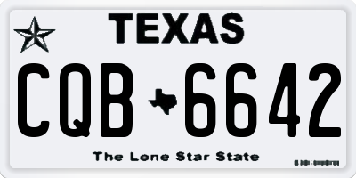 TX license plate CQB6642