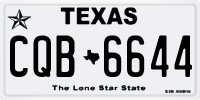 TX license plate CQB6644