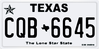TX license plate CQB6645
