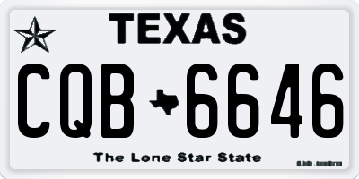 TX license plate CQB6646