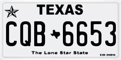 TX license plate CQB6653