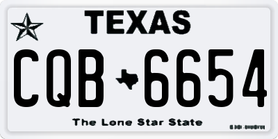 TX license plate CQB6654