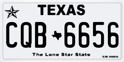 TX license plate CQB6656
