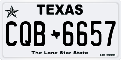 TX license plate CQB6657