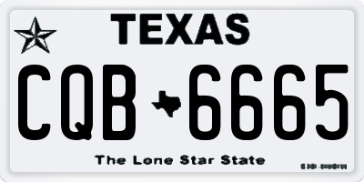 TX license plate CQB6665