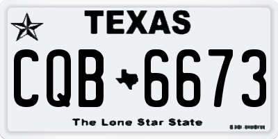 TX license plate CQB6673