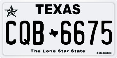 TX license plate CQB6675