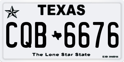 TX license plate CQB6676