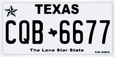 TX license plate CQB6677