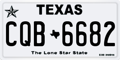 TX license plate CQB6682