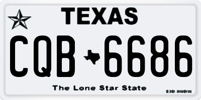 TX license plate CQB6686