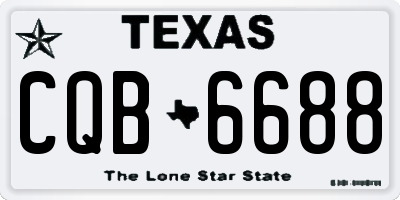 TX license plate CQB6688